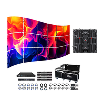 Écran LED de location flexible à épissure incurvée, luminosité 700cd-4500cd, garantie 5 ans, pour événements, fond visuel créatif, 8K