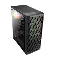 Boîtier PC de bureau AntarcChill ATX SPCC avec verre trempé et design de ventilation parfait pour le gaming, modèle standard ODM
