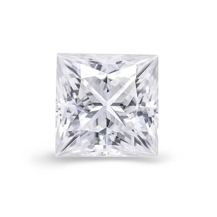 Pierres précieuses synthétiques taillées fantaisie de qualité supérieure Offre Spéciale, taille princesse blanche, moissanite, diamant moissanite en vrac