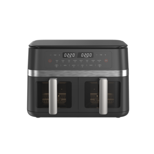 Friteuse à air double cœur 11L 2025 avec zones de cuisson indépendantes gauche-droite, couvercle avant en acier inoxydable et technologie de chauffage rapide - Product Image 5