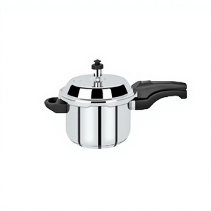Casserole à pression en acier inoxydable 5 L avec couvercle extérieur compatible avec les cuisinières à gaz et les plaques à induction - Product Image 1