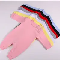 Onesie 100% de algodão para bebê, roupas de bebê vazias com suporte para personalização de bebê recém-nascido