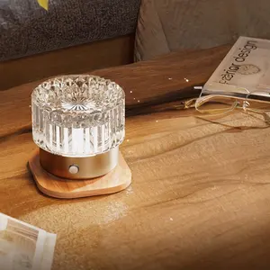 Candeeiro de mesa de luxo moderno com ambiente de escurecimento constante, candeeiro de mesa de mesa de quarto de hotel, lâmpada de mesa branca quente por atacado