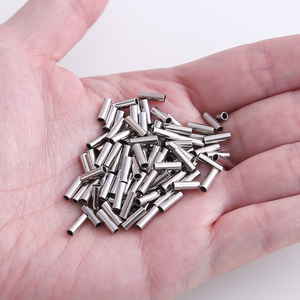 100 pièces/boîte de fils de pêche, sertissage, tube simple en acier, tube <span class=keywords><strong>double</strong></span>, tube capillaire en <span class=keywords><strong>cuivre</strong></span>, pince - Product Image 6