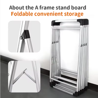 Stand Poster Aluminium Alloy KT Board Genggam, Lipat Vertikal, untuk Papan Reklame Promosi dengan Lapisan Anodized