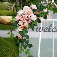 Pupupig Vente en gros directe usine Guirlande de fleurs artificielles en soie toucher réel, style vintage chinois moderne, pour Mariage, Fête des Mères, Pâques, Nouveauté