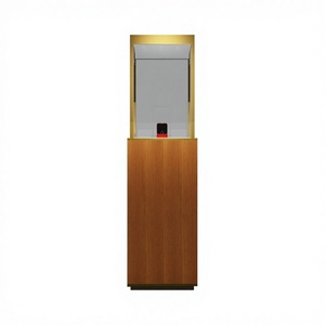 Vitrine de présentation de bijoux et de montres en bois de luxe sur mesure XINYI, éclairage LED, finition dorée, design écologique pour la vente au détail et les musées - Product Image 6