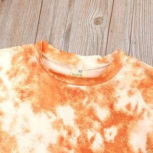 Conjunto de Ropa de Verano para Niñas Pequeñas, Conjunto de Ropa Informal para Bebés, Camiseta con Estampado Tie-Dye y Pantalones Cortos, Conjunto de 2 Piezas - Product Image 4