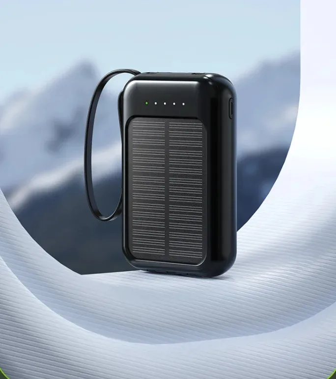 Xiaomi-Mini banque d'alimentation solaire portable, 20000mAh, batterie externe 4 en 1 LED, chargeur super rapide pour iPhone
