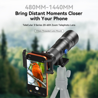 NOUVEAU 2026 – Téléobjectif zoom 20-60X pour téléphone, objectif télescope monoculaire avec clip pour téléphone pour la prise de photos et vidéos