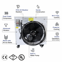 Compresseur portable 1HP, refroidisseur 400L, piscine gonflable en PVC, utilisation domestique, bain de glace et accessoires de piscine