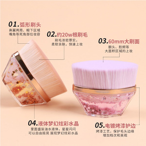 แปรงรองพื้นแบบแบน 20 มม. ขนแปรงใยสังเคราะห์ ด้ามจับพลาสติก สำหรับแต่งหน้าบนใบหน้า ใช้งานได้อย่างไร้รอยต่อ - Product Image 4