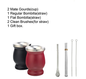 China Supplier Cheap Wooden 8oz <strong>Argentina</strong> Stainless Steel <strong>Yerba</strong> Mate Set with Straw - Product Image 3
