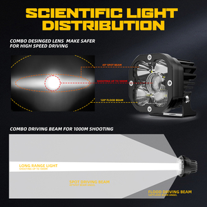 3 Inch LED Pod <strong>Light</strong> 100W Offroad <strong>Work</strong> <strong>Light</strong> A-Pillar Off-Road Fog <strong>Light</strong> for Jeep Wrangler Toyota Tacoma UTV ATV - Product Image 3
