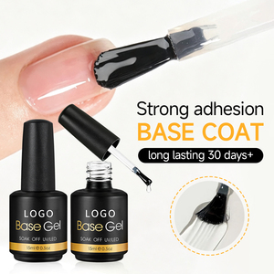 ยาทาเล็บเจลยูวีแบบขายส่ง OEM สำหรับทาเป็นเบสโค้ท ปราศจากสาร Hema และ TPO สำหรับร้านทำเล็บมืออาชีพ เจลเบสแบบลอกออกได้ ยาทาเล็บแบบแช่ล้างออกได้ - Product Image 1