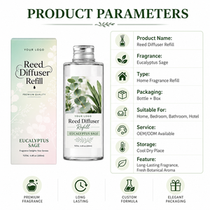 Diffuseur de parfum d'intérieur de luxe écologique en verre avec bâtonnets – Recharge pour la maison, le bureau, la salle de bain, l'hôtel et la chambre - Product Image 3