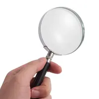 Optical Lens Ultra Clear Magnifying Glass Handheld Glass Magnifying Glass  Red Wooden Handle Metal Frame Magnifying Glass - AliExpress