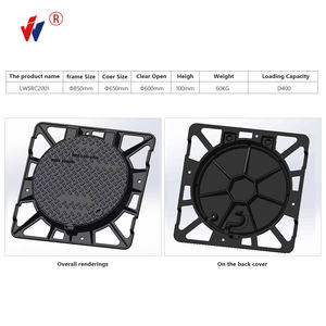 Caillebotis de vidange d'allée D400 et couvercles de trou d'homme: fabriqué en Chine pour le couvercle de trou d'homme en fonte ductile du Maroc - Product Image 5