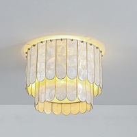 Lampe Coquille de Luxe pour Salon, Salle à Manger, Chambre à Coucher, Suspension Artistique Nordique, Série Américaine, Lumière LED