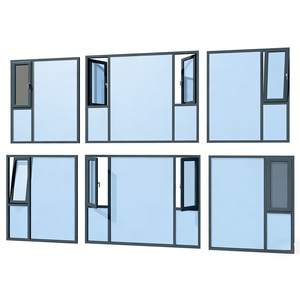 Fenêtre à battant inclinable et pivotant à double action, cadre en aluminium, double vitrage, insonorisée, fenêtres de ventilation pour résidence - Product Image 2