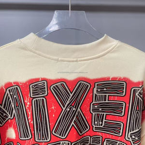 Top Quality Heavyweight 100% Cotton Mixed Emotions Street Long Sleeved High Street Casual Washed <b>Retro</b> <b>Sweatshirt</b> Hoodie for Men - Product Image 4
