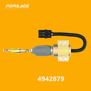 Vanne solénoïde d'arrêt du générateur Populace Generator 4942879 pour coupure de carburant et média huileux - Product Image 1