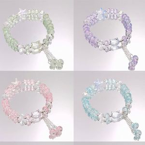 Pulsera de cuentas de cristal craquelado con diseño de gato, estilo palomitas de maíz de fantasía, joyería de cuentas de la amistad para mujer, pulseras de cristal y brazaletes para niñas - Product Image 2