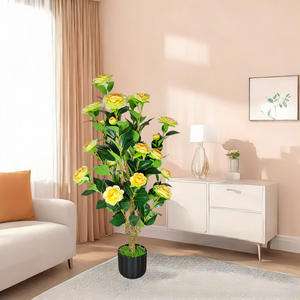 Arbre artificiel personnalisable en gros, simulation bionique de plantes vertes, paysage de roses et de camélias artificiels - Product Image 2