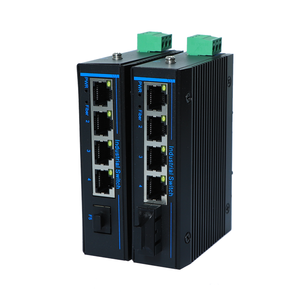 Convertisseur de média Ethernet industriel SFP vers RJ45, 10/100 Mbps, 4 ports réseau, 1 transceiver optique SFP sur rail DIN, vente chaude - Product Image 6