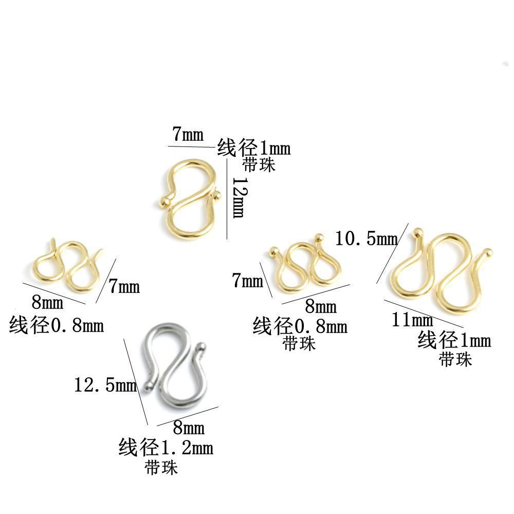 Boucle en forme de W couleur acier, 0,8*8*7 mm