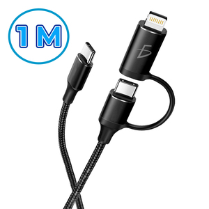 Cable ELE-GATE tipo C a 8 pines, 1 metro, trenzado de nailon para carga y transferencia de datos de dispositivos móviles, alta durabilidad, sin enredos - Product Image 5