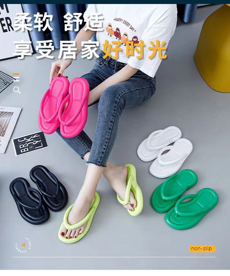 Custom Couple Slippers Flipflops Summer Platform Flip Flops Casual Flat Slides Shoes