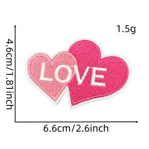 Vente en gros de lettres d'amour à broder thermocollantes pour la Saint-Valentin, patch brodé de haute qualité pour vêtements - Product Image 3