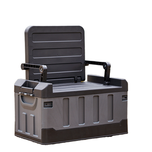 Foldable <b>Storage</b> <b>Box</b> Outdoor <b>Camping</b> Collapsible PP Plastic Bin 35L Easy Install Rectangle - Product Image 1