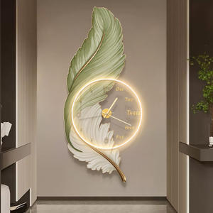 <span class=keywords><strong>Design</strong></span> all'ingrosso led luce da parete arte moderna decorazione per la casa di lusso piuma murale <span class=keywords><strong>soggiorno</strong></span> orologio da parete dipinti - Product Image 6
