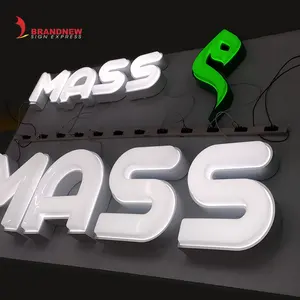 BRANDNEWSIGN Fabricante Pared personalizada Logotipo 3D Publicidad comercial Letras formadas al vacío Letras de logotipo de escaparate al aire libre