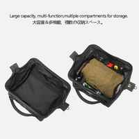 Pochette d'organisation d'outils EDC multifonctionnelle Fuliya, grande capacité, imperméable, sac de rangement tactique pour le camping et la randonnée