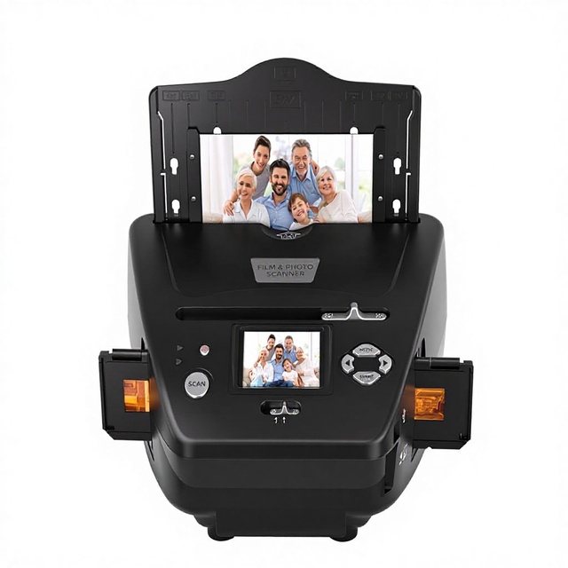 Photo Slide Scanner 2.4-Inch LCD Screen Converts 35mm/135 Film & 3R-5R Slides 22MP