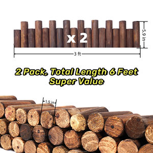 Valla <span class=keywords><strong>de</strong></span> <span class=keywords><strong>troncos</strong></span> <span class=keywords><strong>de</strong></span> madera maciza Natural, estacas <span class=keywords><strong>de</strong></span> madera sin cortar, bordes <span class=keywords><strong>de</strong></span> flores <span class=keywords><strong>para</strong></span> <span class=keywords><strong>jardín</strong></span>, borde decorativo Flexible, cercado deportivo - Product Image 6