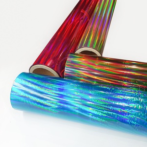 Nhà Sản Xuất Bán Buôn Kim Loại Màu Rắn Truyền Nhiệt Cầu Vồng Ba Chiều Lá Vật Nuôi Chất Liệu Cho Da Vải - Product Image 5