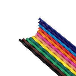 Crayons de couleur en plastique en forme de cœur, lot de 12 couleurs (personnalisable), acceptation de l'impression de logo ODM/OEM, emballage certifié EN71 ISO - Product Image 3