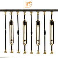 Balustre d'escalier carré décoré de luxe en alliage d'aluminium et de magnésium de 16 mm de haute qualité pour rampe intérieure