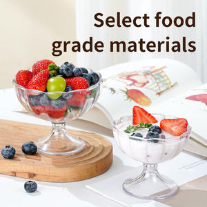 PC Plástico Postre Helado Durable Resistente a altas temperaturas Grado alimenticio Taza reutilizable - Product Image 6