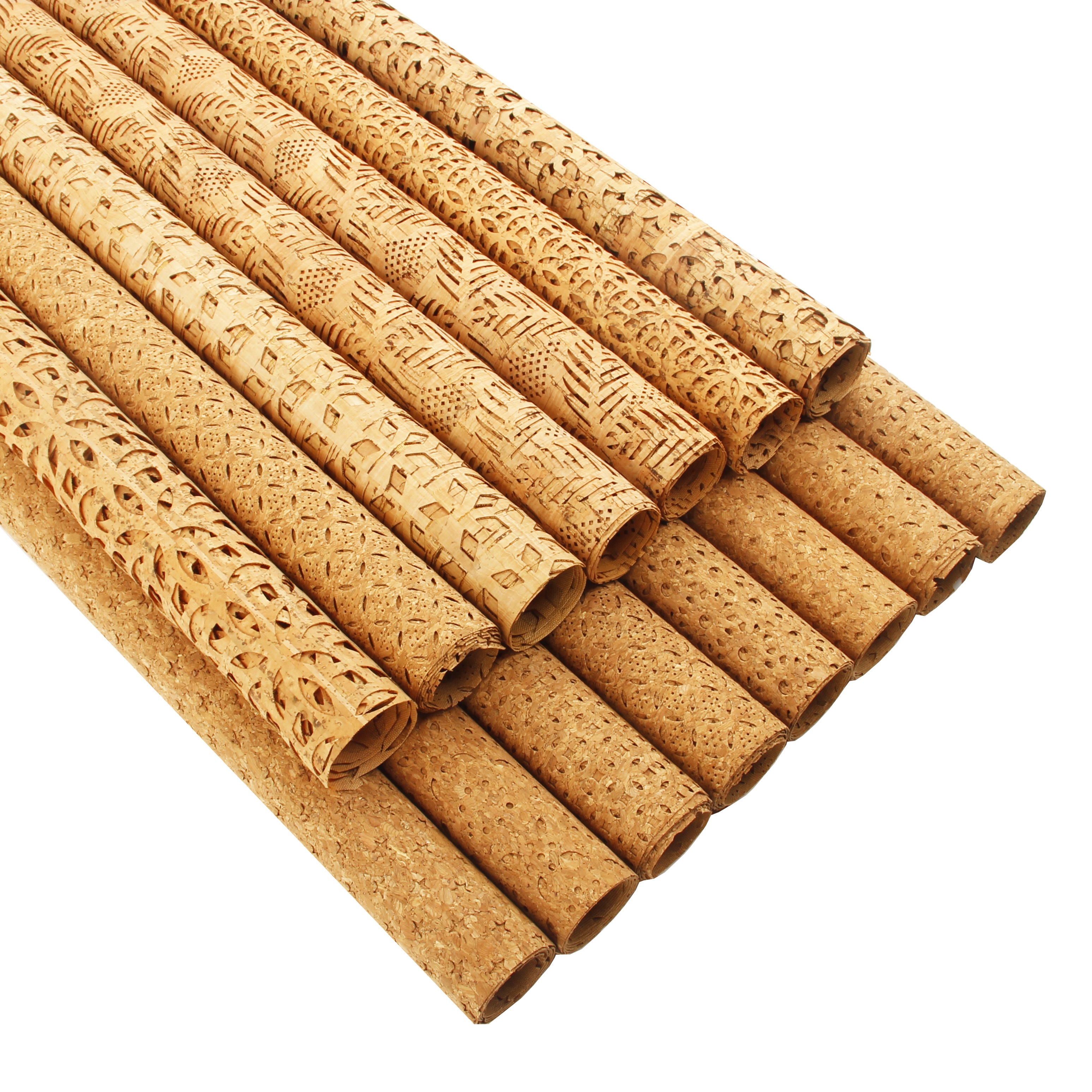 INFOCORK Factory Wholesale Full Cork Leather - Laser Floral Textiles Fabric Synthetic Leather | Eco-Friendly & Durable