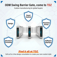 Barrière pivotante en acier inoxydable 304 avec contrôle d'accès RFID pour entrée commerciale de bâtiment de bureaux, garantie CE, OEM, ODM