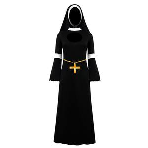 Costume missionario di Halloween donne adulte <span class=keywords><strong>Sexy</strong></span> prete religioso abiti lunghi <span class=keywords><strong>suora</strong></span> sorella <span class=keywords><strong>abito</strong></span> fantasia - Product Image 3