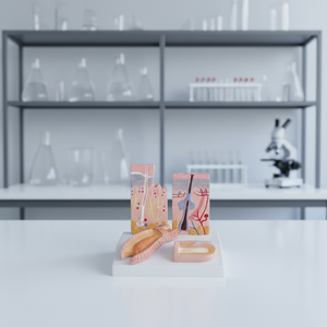 แบบจำลองกายวิภาคการเจริญเติบโตของเส้นผมและโครงสร้างหนังศีรษะพร้อมการแสดงภาพเนื้อเยื่อใต้ผิวหนัง - Product Image 4