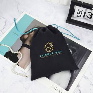 High Quality Custom Logo Velvet Drawstring <b>Bag</b> <b>Dust</b> Velvet <b>Bag</b> Recyclable Jewelry Velvet Pouch for Storage and Packaging - Product Image 3