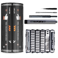 Kit de tournevis de précision 128-en-1 magnétique avec tige flexible pour ordinateur portable et mini-vis électrique
