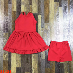 Ensemble de Vêtements de Yoga et de Cheerleading pour Filles et Bébés, 7 Couleurs, Vente en Gros, Boutique, Gilet de Sport et Jupe de Yoga - Product Image 6